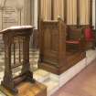 Chancel, view of lecterns and desk