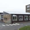Thurso High School, Ormlie Road. Single storey north block, view from north