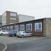 Thurso High School, Ormlie Road. Single storey north block, view from east