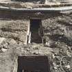 View of tunnel leading to centre of fountain. The tunnel was used to access the pumps for maintenance