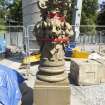 View showing central column removed from fountain.