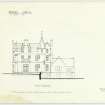 Orchil House.
East elevation.
Insc: "Orchil House 1/8" Plans No 8"; "East Elevation"