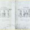 Mechanical copy of drawing showing entrance elevation.
