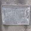 Detail of 1927 memorial plaque to Alexander Macdonald, the Clanranald Bard