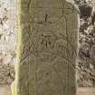 Pictish symbol stone, view of front face