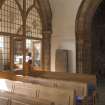 View inside church showing location of Pictish cross slab