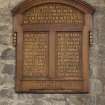 Detail of war memorial panel, Chalmers Memorial Church, Gosford Road, Port Seton.