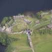 Urquhart Castle, oblique aerial view.