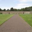 View of north wall and remains of glasshouses.