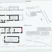 Inked drawing; site plan, detailed plans, sections and elevation. Amendments noted in August 1985