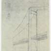 A preliminary sketch design for the towers of the Forth Road Bridge by Giles Gilbert Scott (1880-1960).
