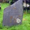 View of slate gravestone to a Macdonald tacksman of Ardnafuaran dated 1768