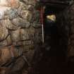 The souterrain passage, looking E towards the entrance