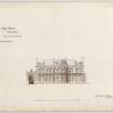 Drawing of front elevation, Dean Park House, Edinburgh.