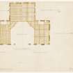 Ramshorn Kirk
Plan of ceiling
Titled: 'Design for Rebuilding Ramshorn Church Glasgow No II'  'For the Lord Provost and Magistrates'  'Plan of Ceiling Timbers'  'Rickman and Hutchinson Architects, Birmingham  5 Ma. 1824'
