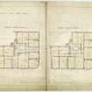 Drawing showing ground and first floor plans for offices, East Bell Street, Dundee.