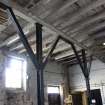 View of the steel celiing supports in Building C, direction facing N