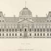 Drawing of principal elevation, Glasgow Municipal Buildings.