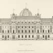Drawing of elevation to John Street, Glasgow Municipal Buildings.