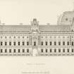 Drawing of elevation to George Street, Glasgow Municipal Buildings.
