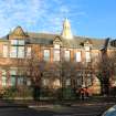 View of the front elevation of the school building, facing N