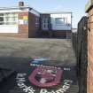 View of entrance to playground from south east.