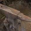 Detail of anvil showing welded repair (lighter area nearest camera)