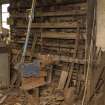 View of guillotine for cutting metal to be worked in the forge