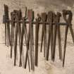 Detail of selection of forge tongs