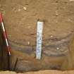 Area 3A. Photo of monolith through the primary deposits of well [154]  facing NW