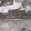 WB NE area. NW side of wall [247] N end and wall [245] (to the right) facing SE