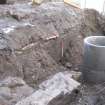 WB NE area. SE face of revetment wall [254] partly exposed facing N