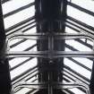 Main Building. Central Hall. Hammerbeam Roof. Detail of roof truss..