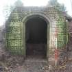 Front of Ice house with mound