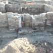 South wall and medieval footings - Room 19