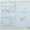 Plan and elevations of proposed testing accomodation.
Signed: 'Scottish Gas Board'
