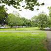 General view of Riverside walkway from south east, towards Sutherland Avenue.