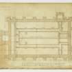Drawing showing plan of foundations, Morton Parish Church, Thornhill.