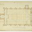Drawing showing ground floor plan, Morton Parish Church, Thornhill.