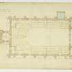 Drawing showing gallery floor plan, Morton Parish Church, Thornhill.