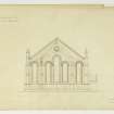 Drawing showing East elevation, Morton Parish Church, Thornhill.
