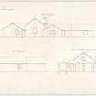 Drawing showing elevations and sections of offices, Ardarroch House.