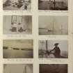 Eight photographs showing the sailing boat 'Gadfly' and general views of Arran and Argyle and Bute.
