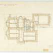 Masters House - Plan of foundations. With measurements
(Wm.Burn) 131 George St.Edin.1833