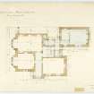Masters House - plan of principal floor. With measurements
(Wm.Burn) 131 George St.Edin.1833