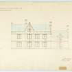 Masters House - W. elevation. With measurements
(Wm.Burn) 131 George St.Edin.1833