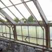 Detail of lower windows and opening mechanism in central section of greenhouse, Walled Garden, Housedale, Dunecht House.