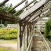Detail of greenhouse frame and spars, Walled Garden, Housedale, Dunecht House.