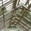 Detail of roof structure of easternmost section of greenhouse, Walled Garden, Housedale, Dunecht House.