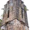 Detail of tower from north, Clune Park Church of Scotland, Robert Street, Port Glasgow.